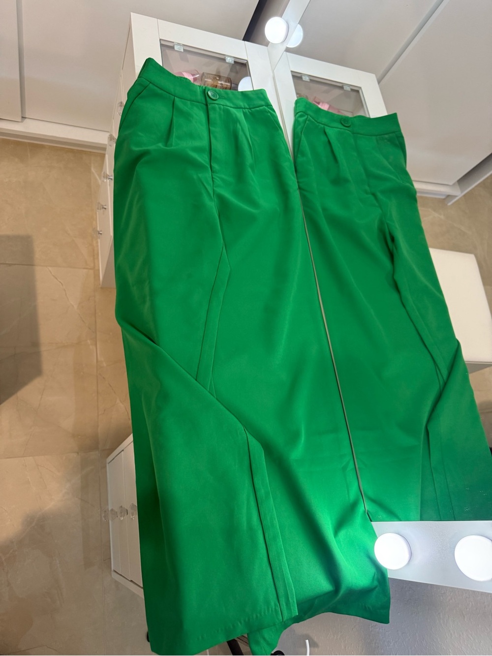stradivarius Bright Green Tailored Chinos women